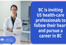 More doctors, nurses, and other health professionals from the U.S. are heading to B.C.
